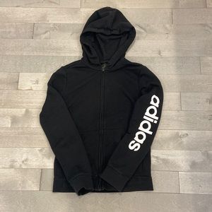 Black Adidas Zip Up Hoodie
